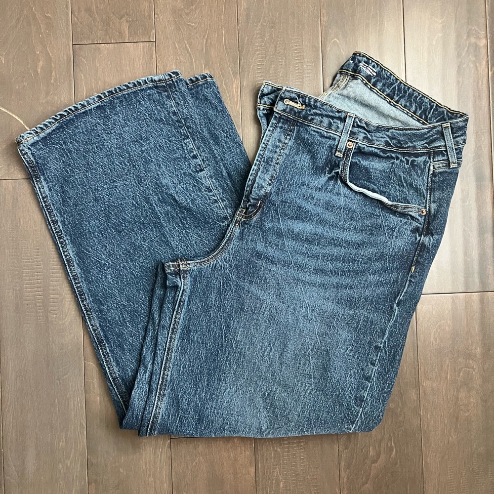 Old Navy Dark Blue Wide Leg Jeans